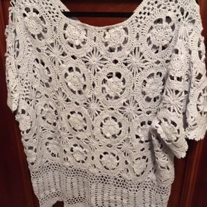 women's plus size crocheted top